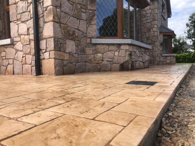 Pattern Imprinted Concrete Walkway