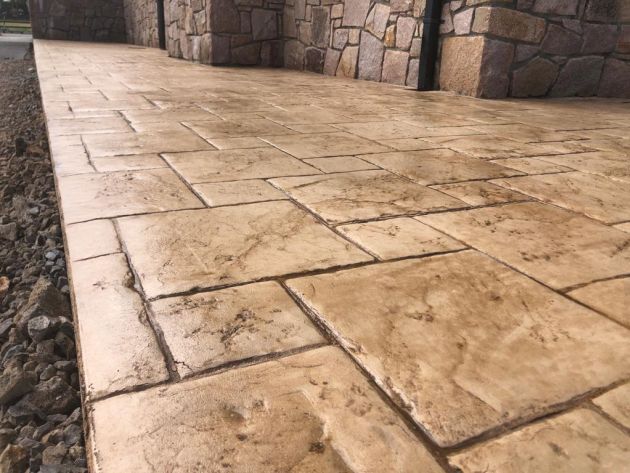 Pattern Imprinted Concrete Walkway